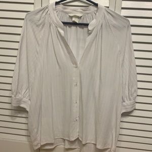White short sleeve button up